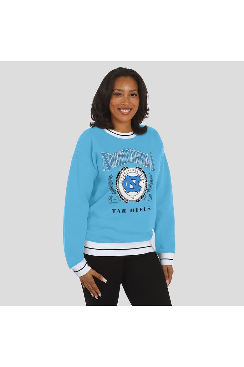 Women's WEAR by Erin Andrews Carolina Blue North Carolina Tar Heels Seal Sweatshirt, Alternate, color, Light Blue
