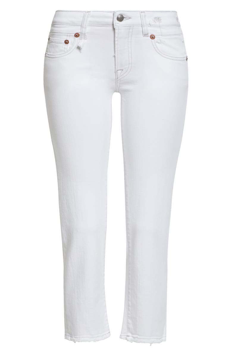 R13 Boy Straight Ankle Jeans, Alternate, color, Bale White