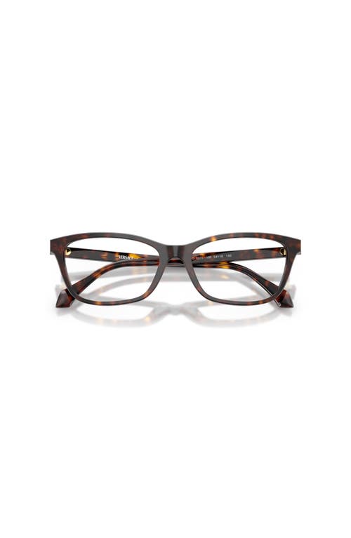 Versace 54mm Cat Eye Optical Glasses In Brown