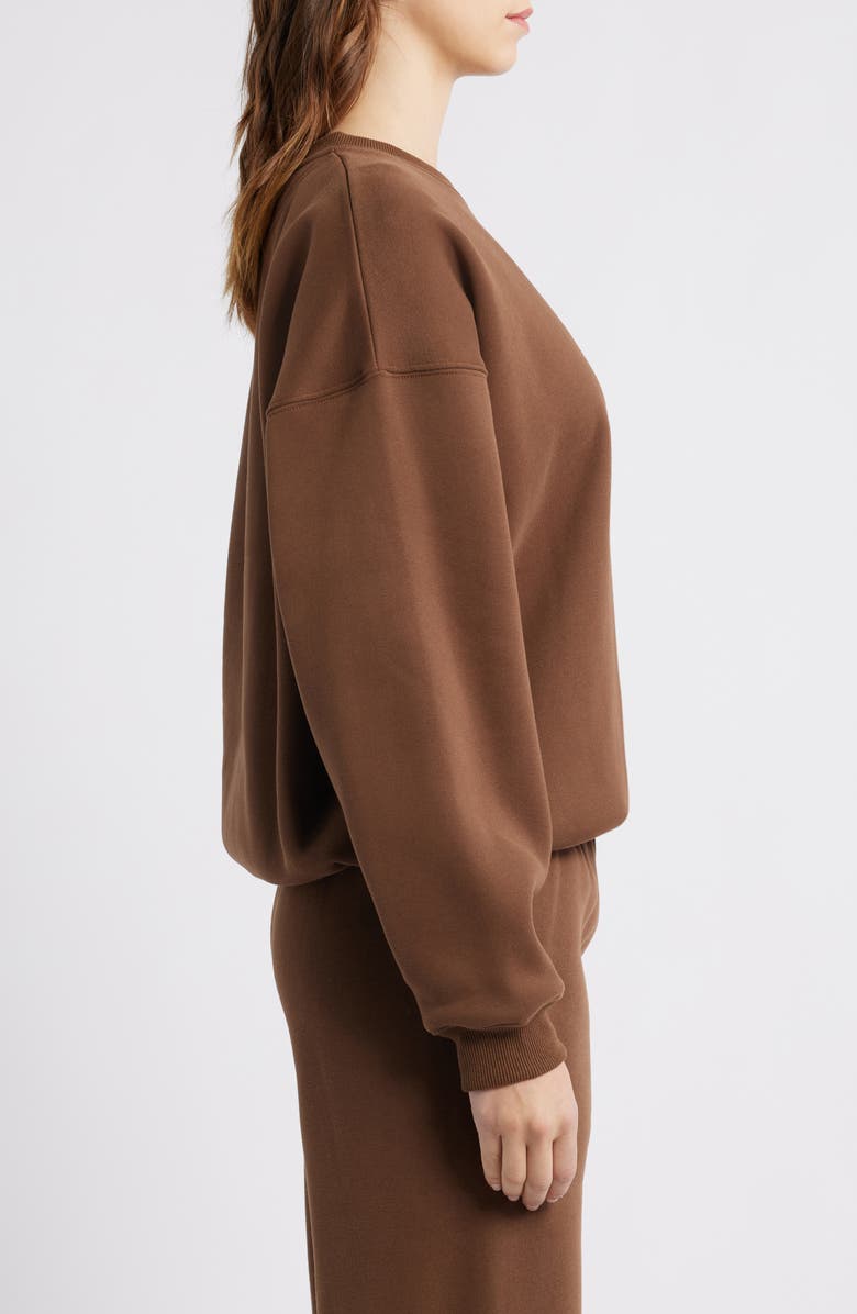 Princess Polly Logo Graphic Crewneck Sweatshirt, Alternate, color, Brown