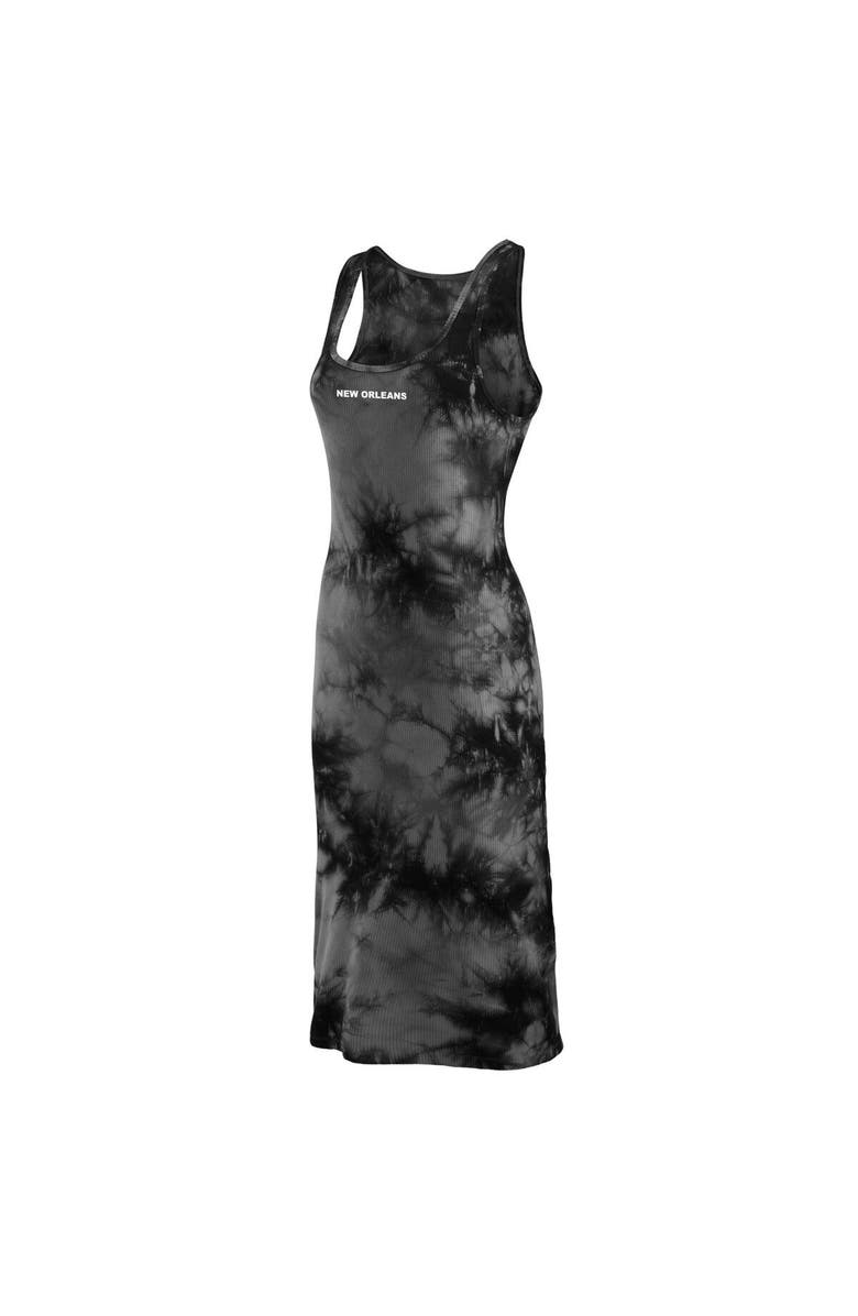 WEAR by Erin Andrews Women's WEAR by Erin Andrews Black New Orleans Saints Tie-Dye Tank Top Dress, Alternate, color, 