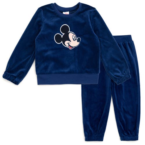 Disney Velour Sweatshirt & Pants Set In Blue