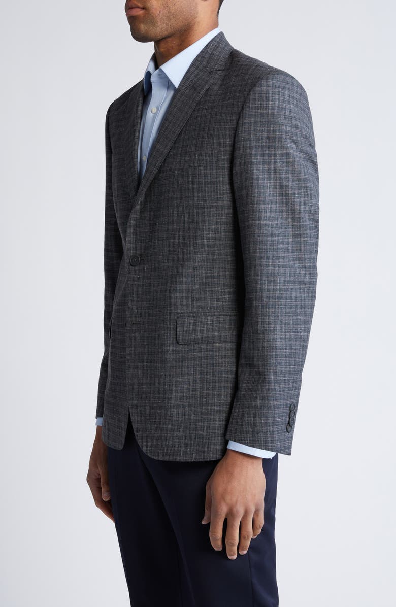 JB Britches Plaid Wool & Silk Blend Sport Coat, Alternate, color, 