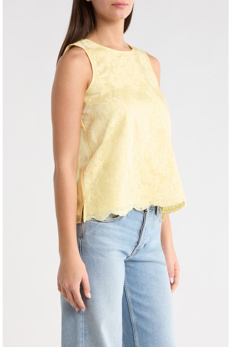 Lace Overly Tank, Alternate, color, LEMON CREAM