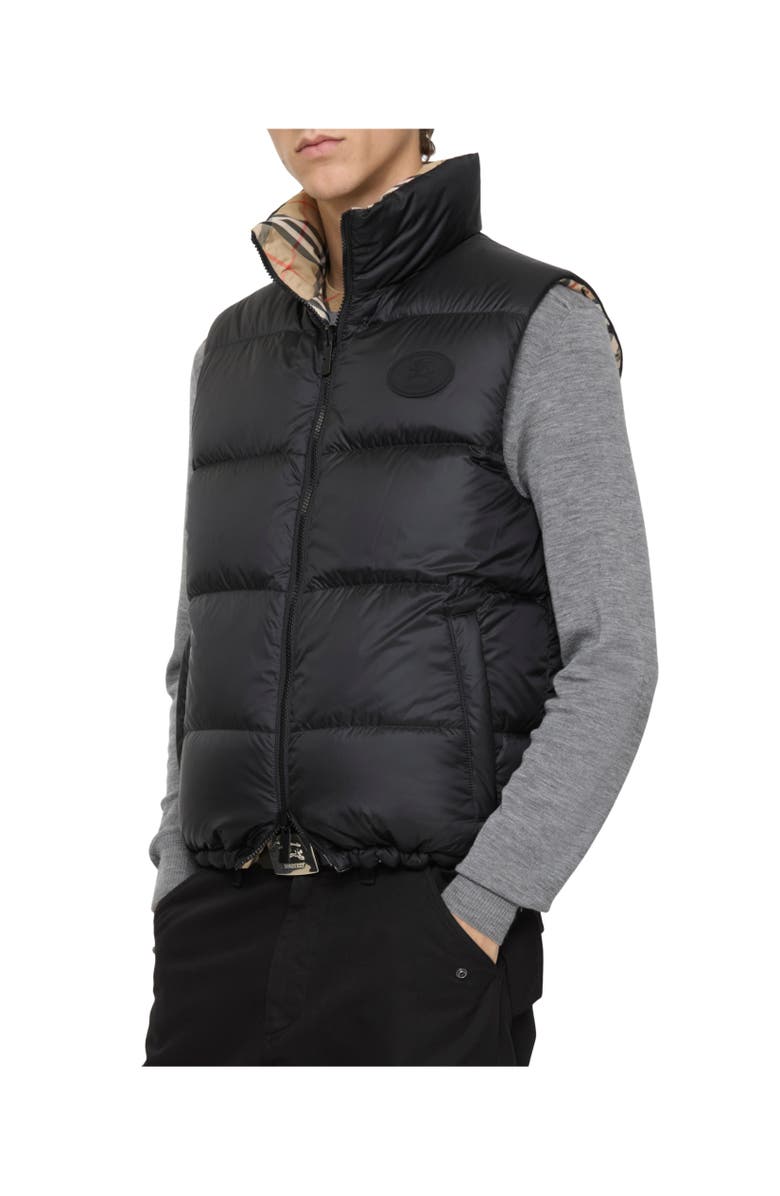 Burberry Reversible Check Puffer Gilet, Alternate, color, Sand Beige