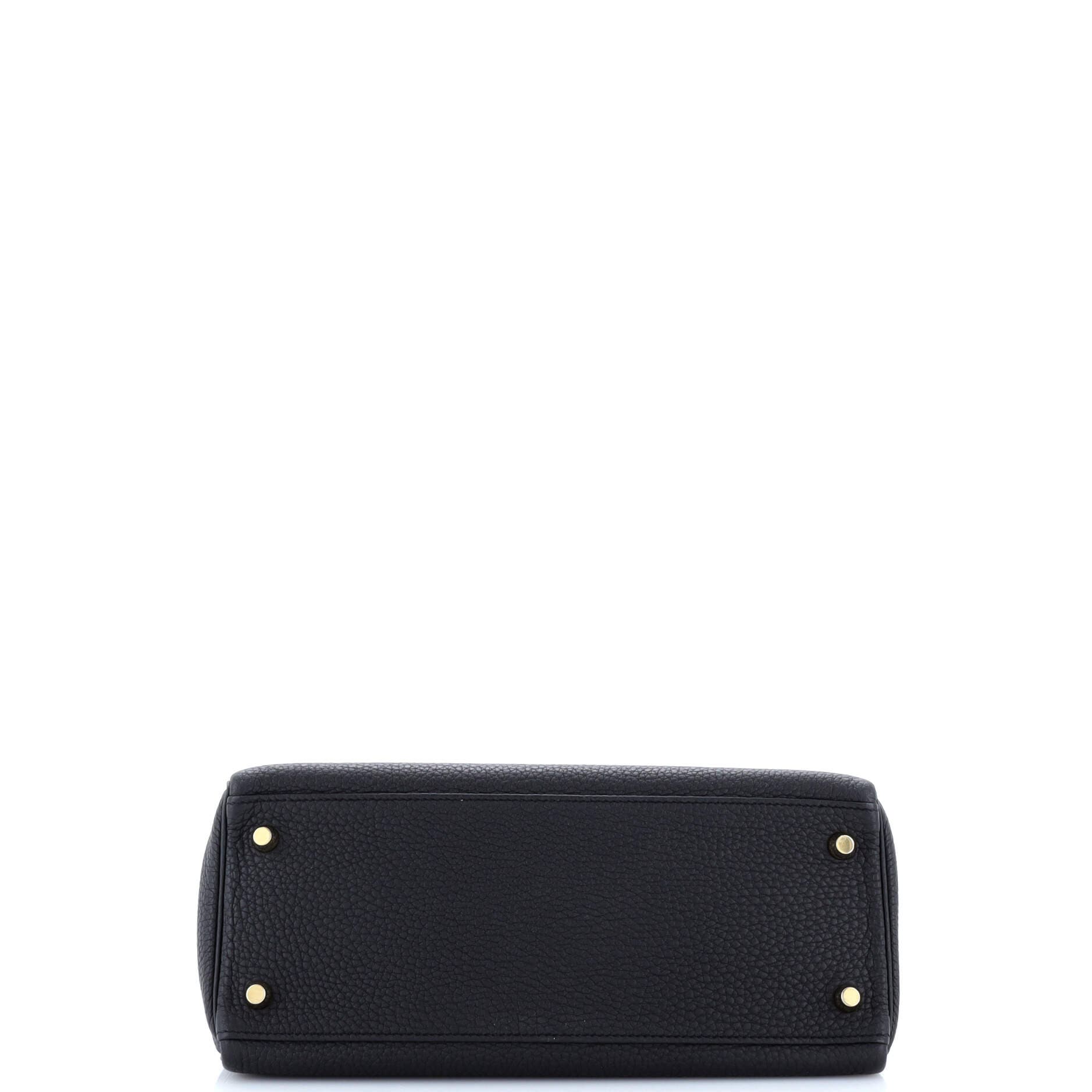 Pre-Owned Hermes Kelly Handbag Black Togo with Gold Hardware 28, Alternate, color, 