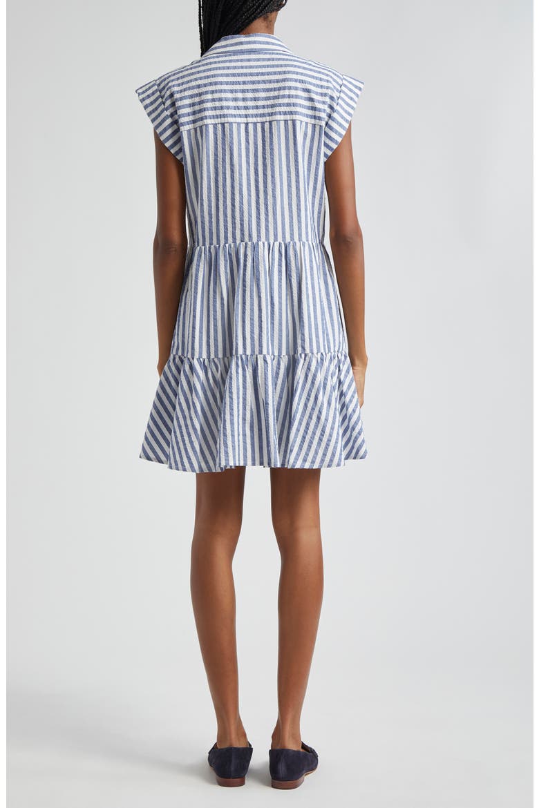 Trisha Stripe Cotton Shirtdress, Alternate, color, BLUE/ WHITE