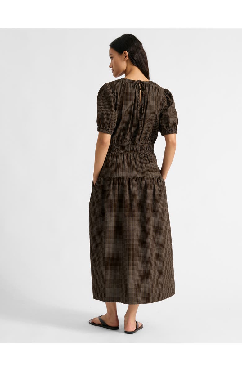 Albaray Gingham Midi Dress, Alternate, color, Chocolate