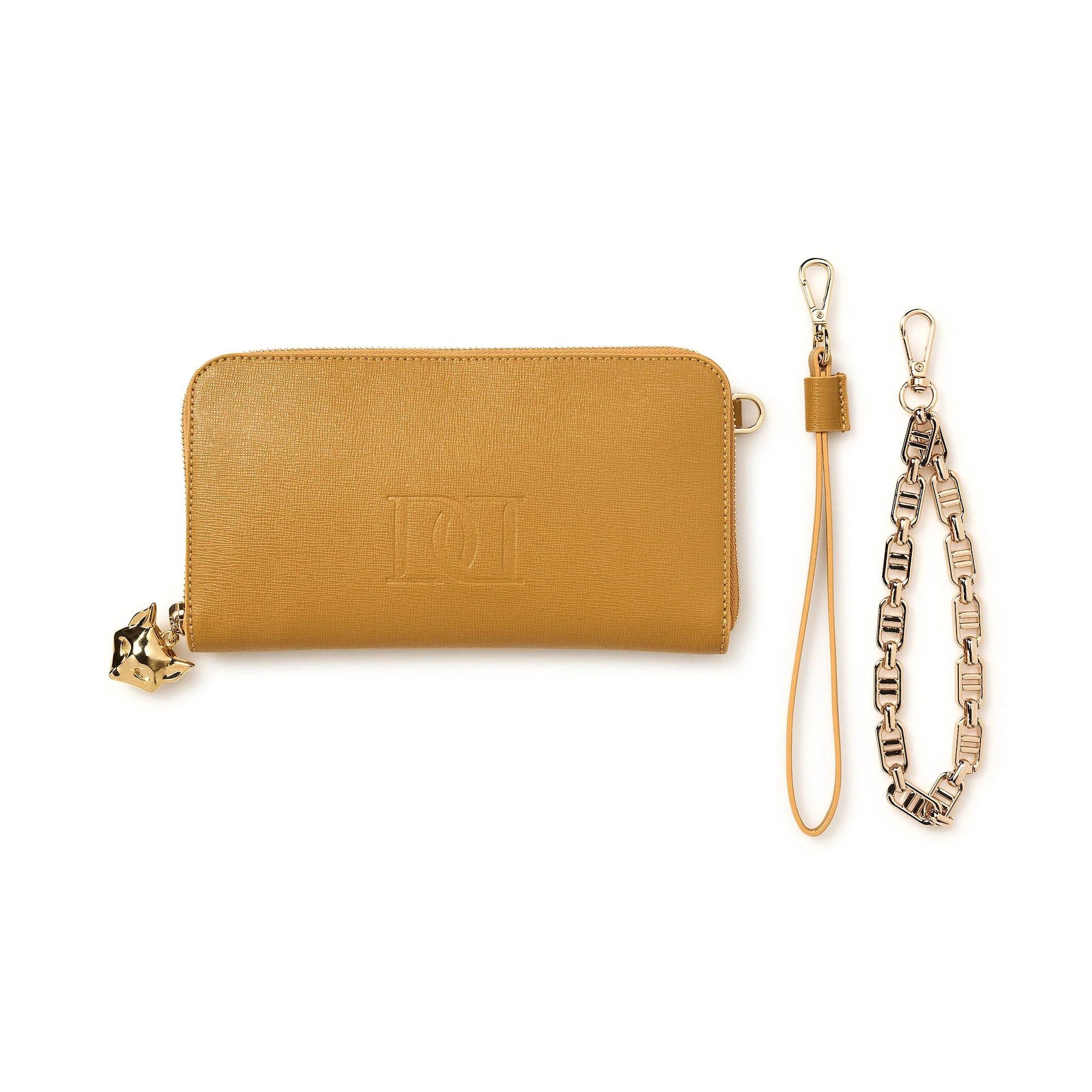 Yellow with Gold Wristlet