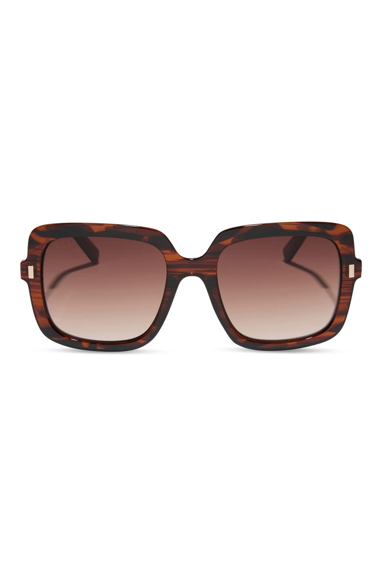 54mm Square Sunglasses, Main, color, MAHOGANY TORTOISE