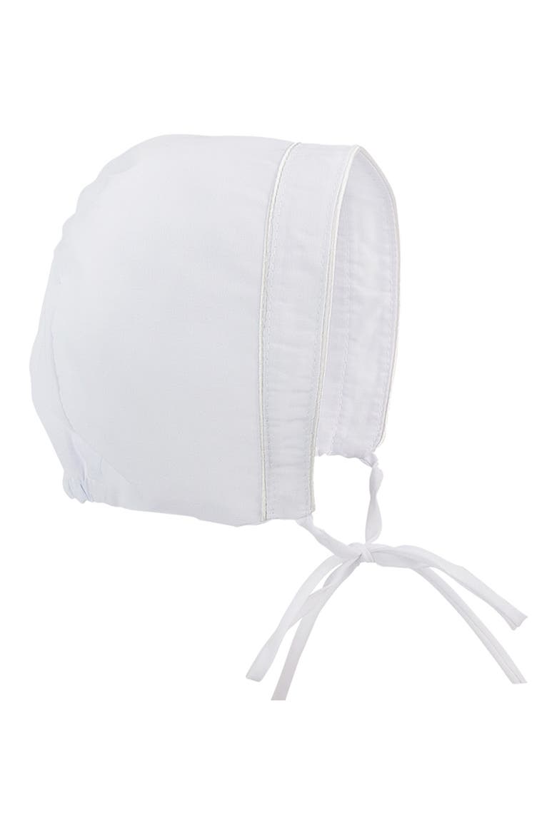 Christening Gown & Bonnet Set, Alternate, color, WHITE