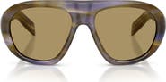 Prada 57mm Irregular Sunglasses