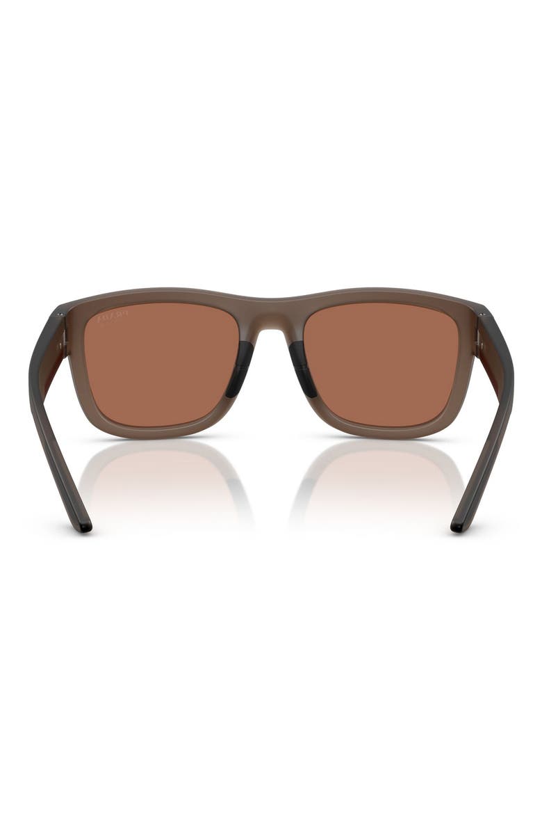 56mm Pillow Sunglasses, Alternate, color, TRANSPARENT BROWN / BROWN