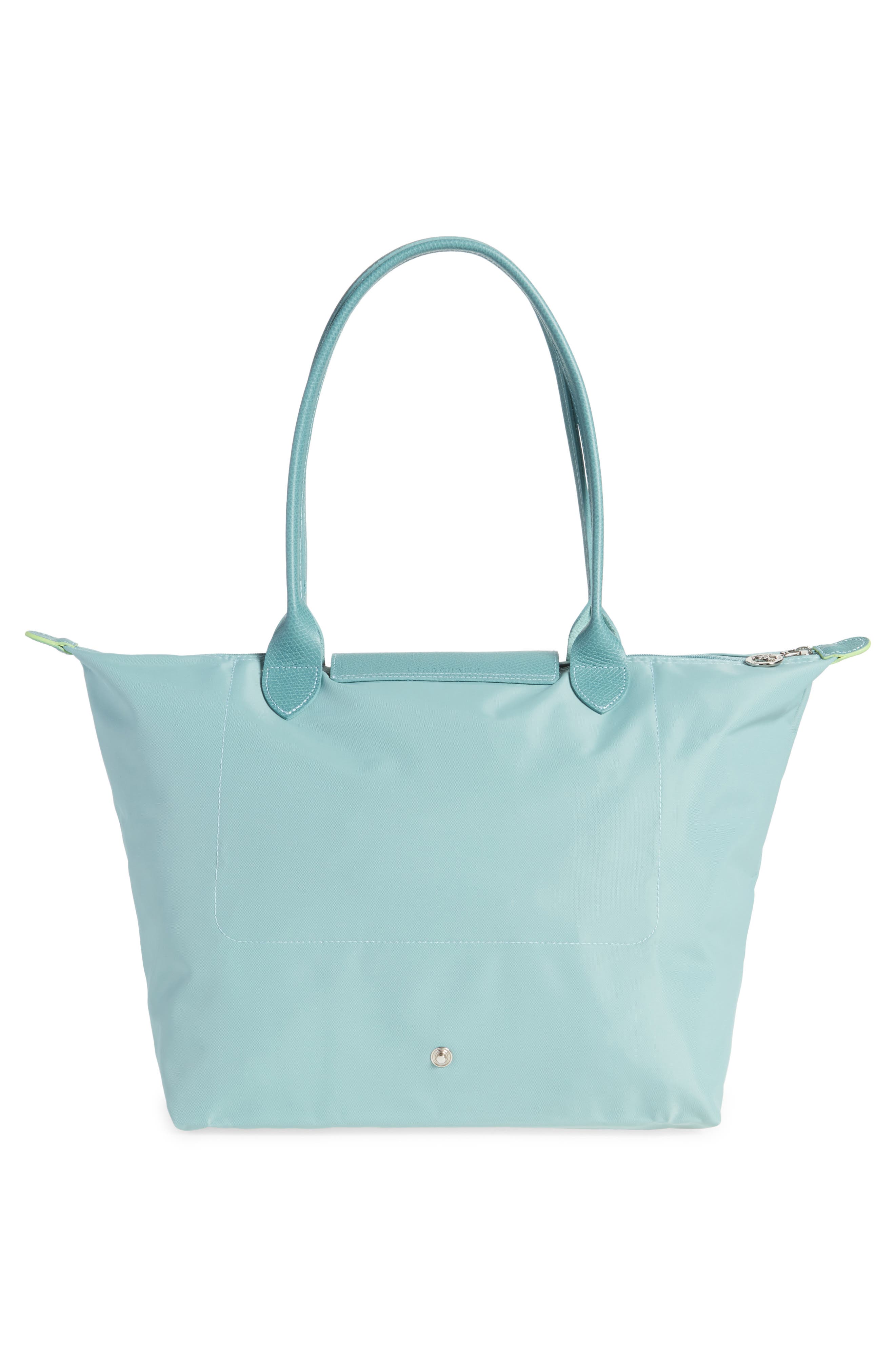 Le Pliage Green Recycled Canvas Large Shoulder Tote, Alternate, color, LAGOON