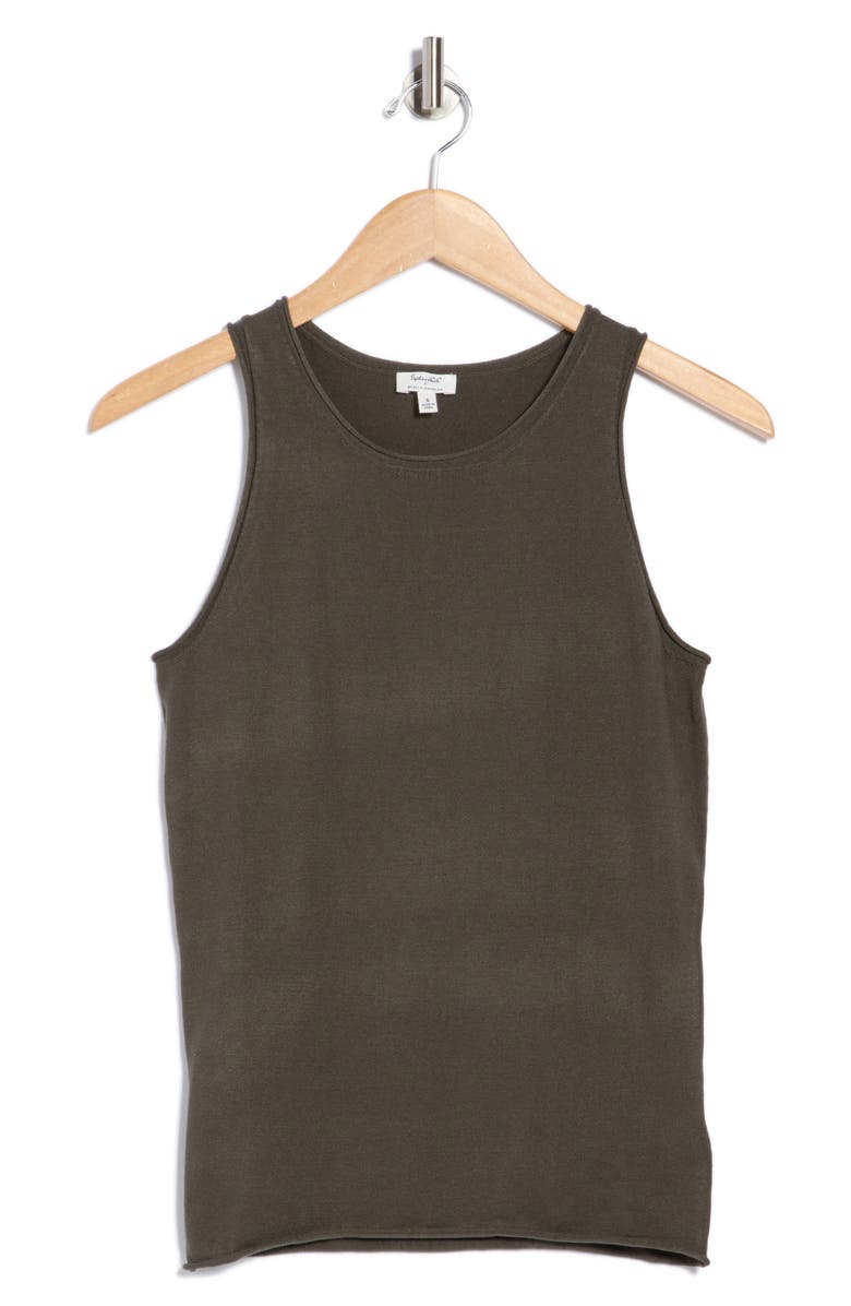 Splendid x @cellajaneblog Sweater Tank Top, Alternate, color, Caviar