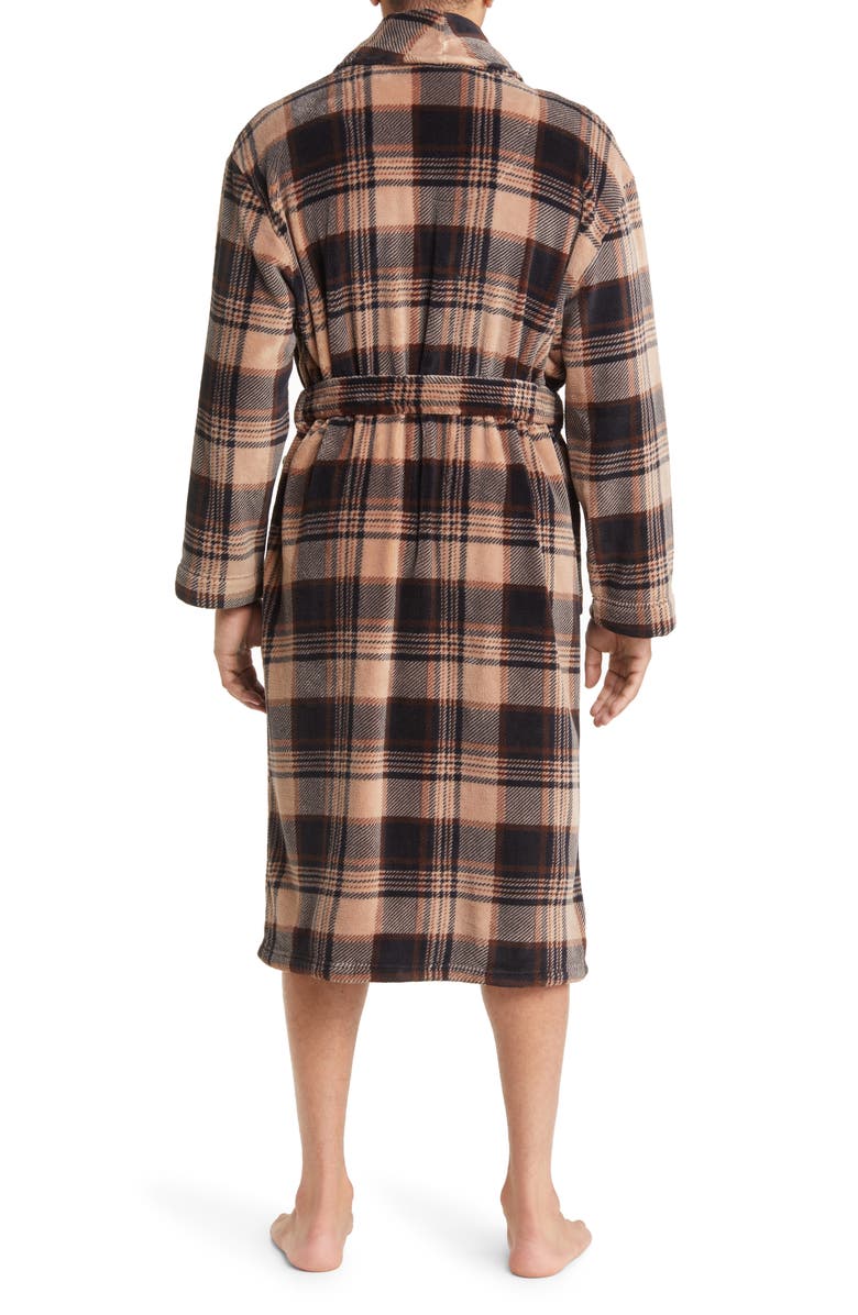 Majestic International Plaid Fleece Robe, Alternate, color, 