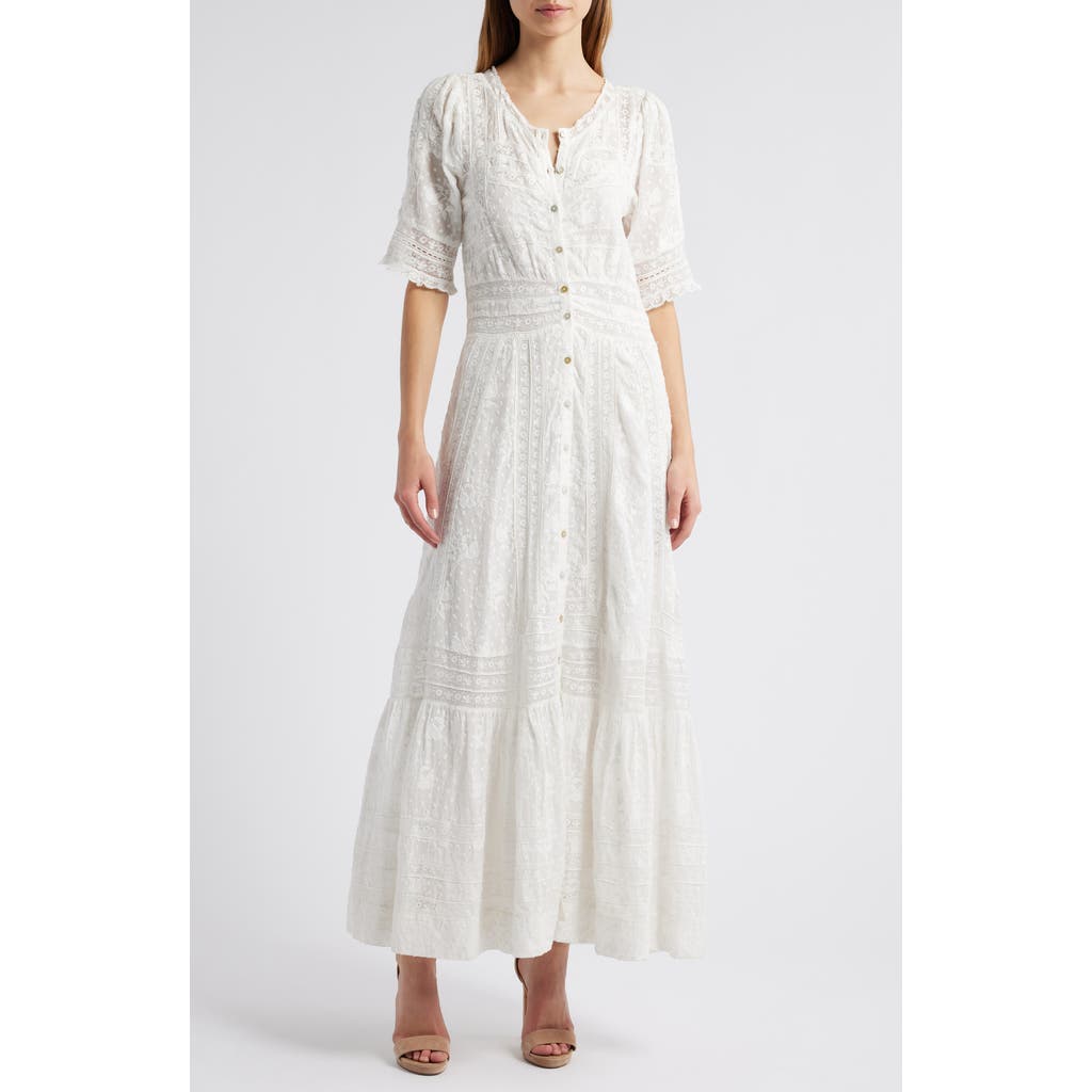 Loveshackfancy Minka Lace Maxi Dress In White