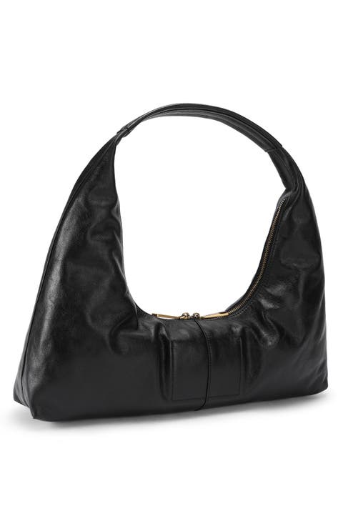 Chelsea Leather Crescent Bag
