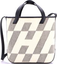 Pre-Owned Hermes Cabas H en Biais Tote Canvas with Leather 27