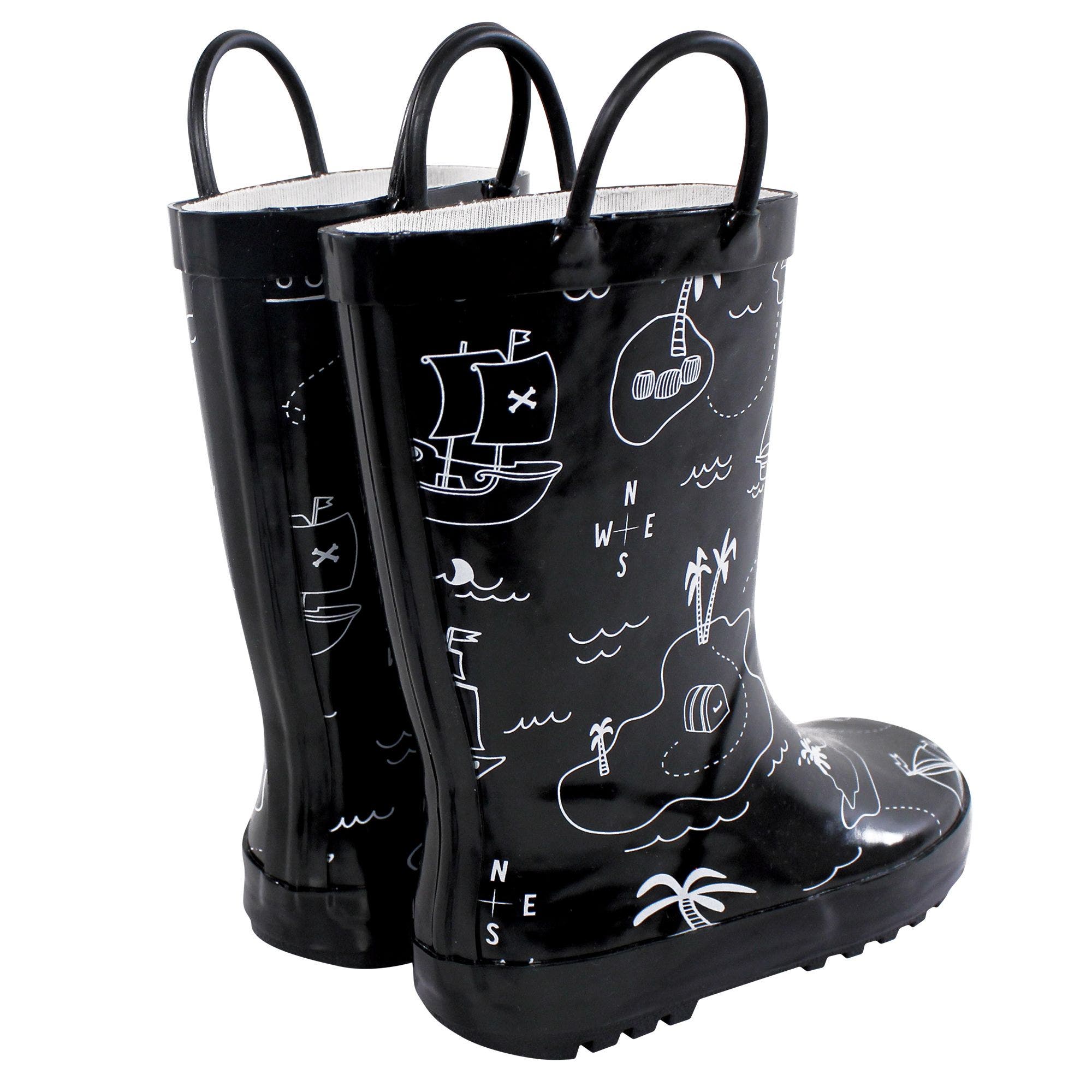 Hudson Baby Rain Boots for Kids, Alternate, color, Fun Pirate
