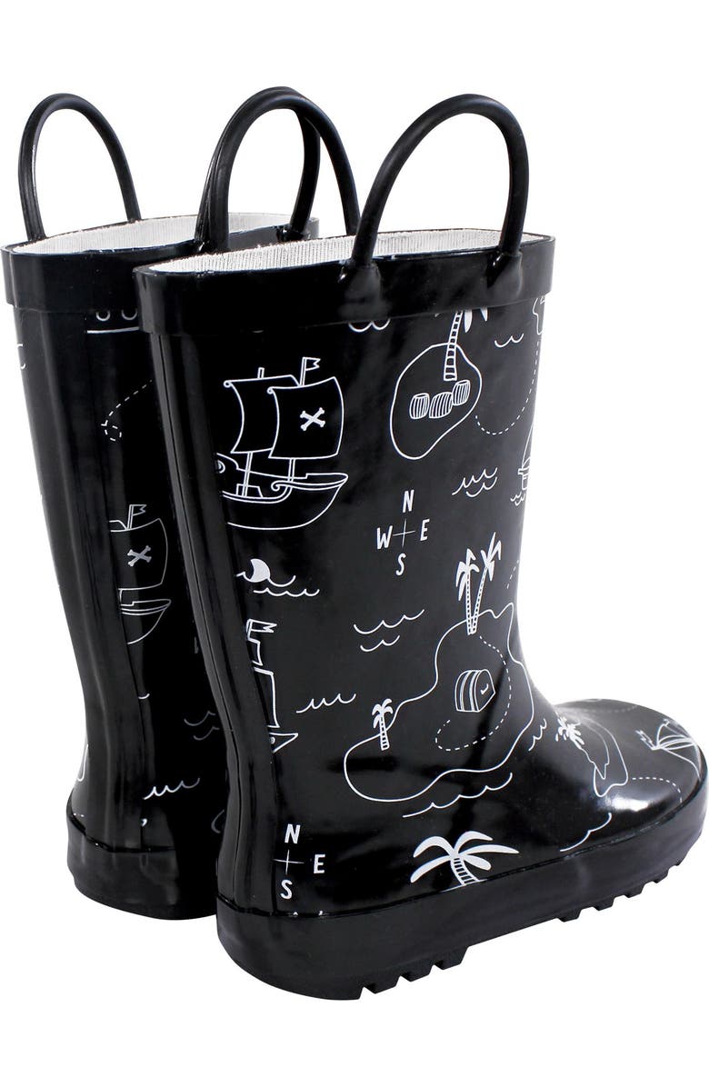 Hudson Baby Rain Boots for Kids, Alternate, color, Fun Pirate