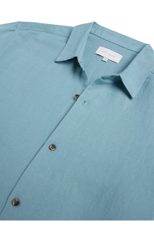 Auto-reply™ Andrew Linen Blend Button-up Shirt In Blue
