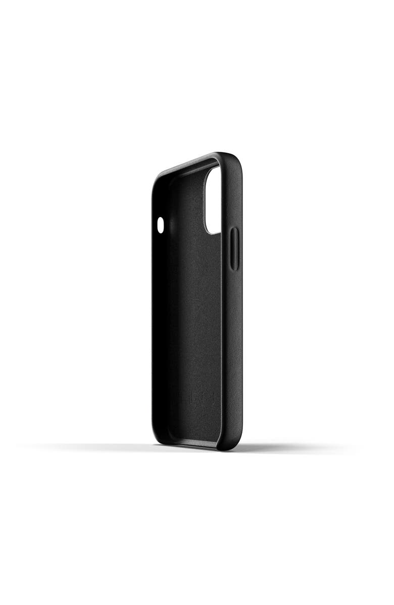 MUJJO Full Leather Case for iPhone 12 Mini, Alternate, color, Black