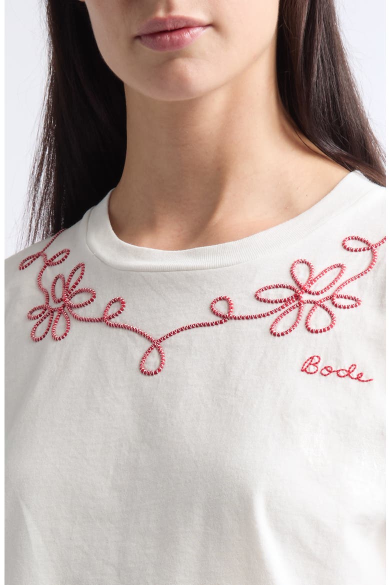 Lasso Embroidered Cotton T-Shirt, Alternate, color, CREAM