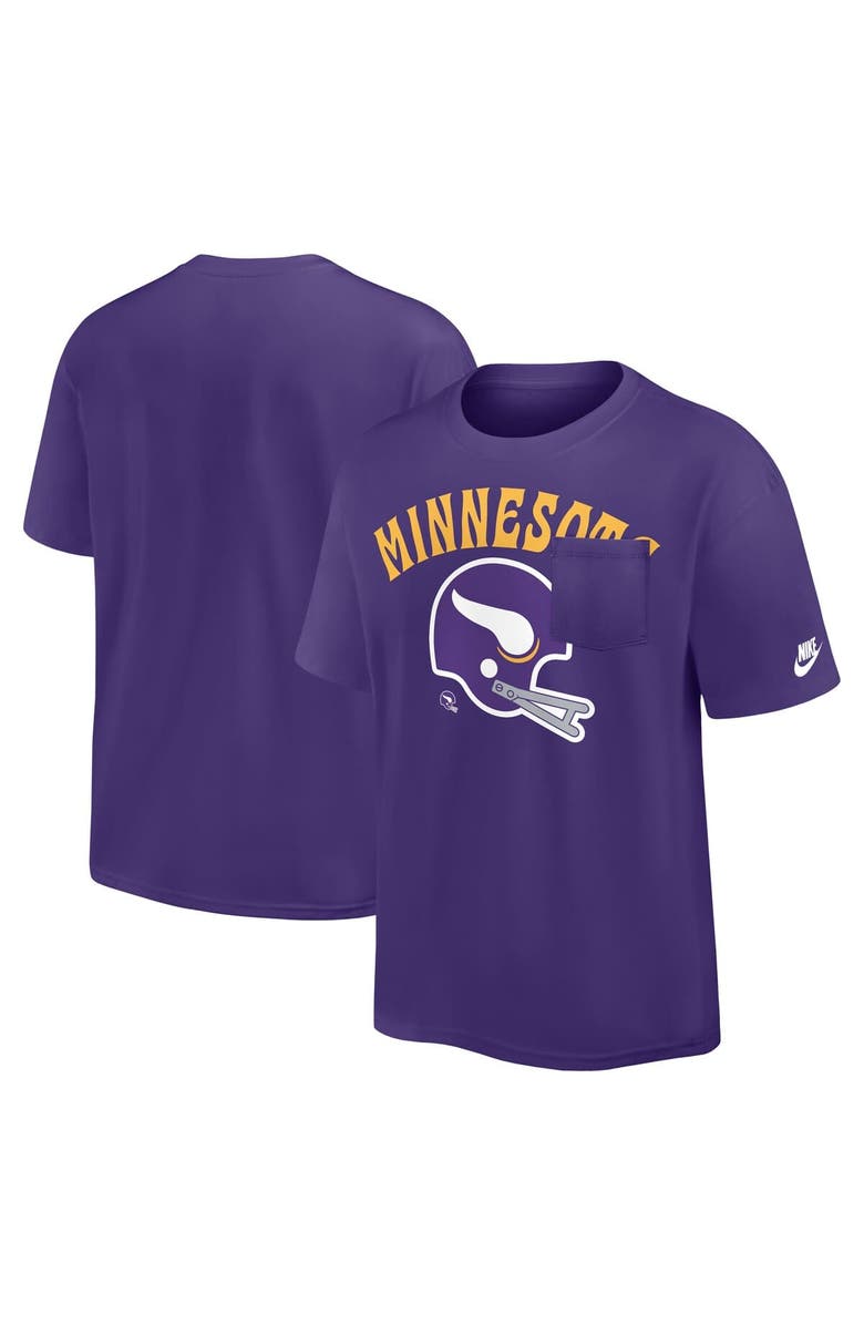 Nike Men's Nike Purple Minnesota Vikings Rewind Heavy Max90 Pocket T-Shirt, Alternate, color, Purple