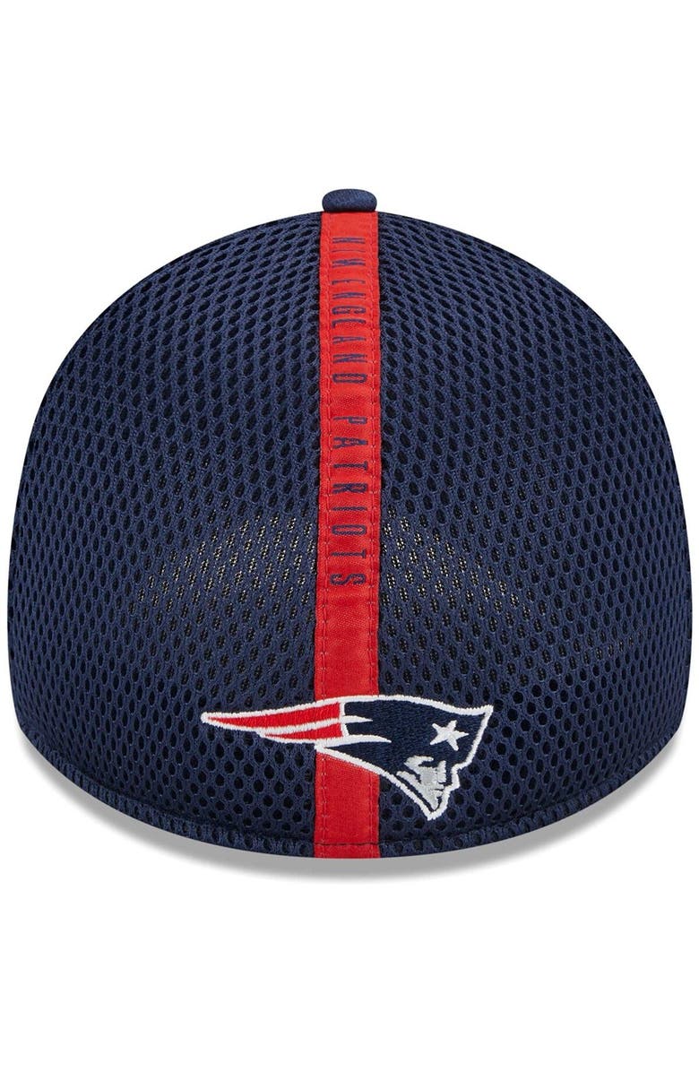 New Era Men's New Era Navy New England Patriots Stripe 39THIRTY Flex Hat, Alternate, color,