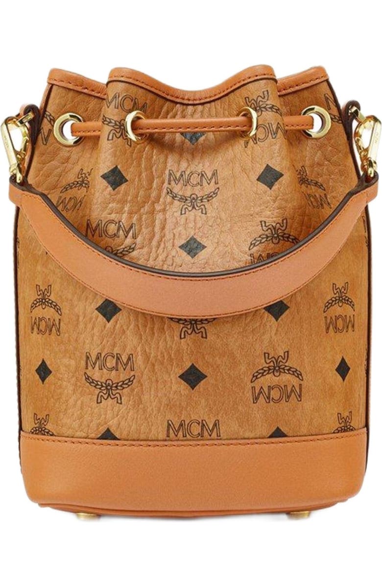 MCM Dessau Drawstring Bag in Visetos, Alternate, color,