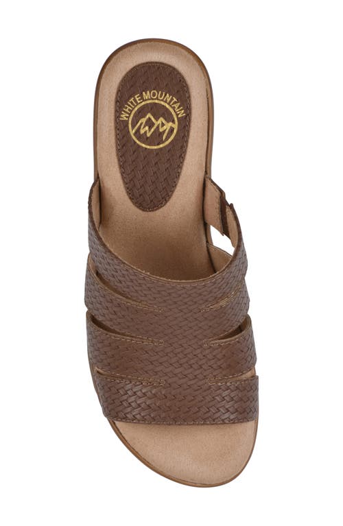 White Mountain Footwear Valora Wedge Sandal In Brown Woven