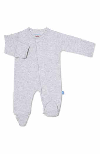 Magnetic Me Light Grey Mélange Organic Cotton Footie