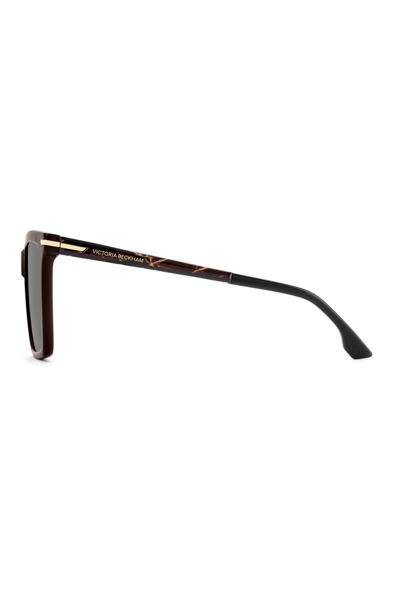 56mm Square Sunglasses, Alternate, color, BROWN/ GREY