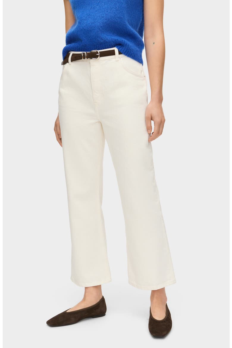 Crop Flare Jeans, Alternate, color, ECRU
