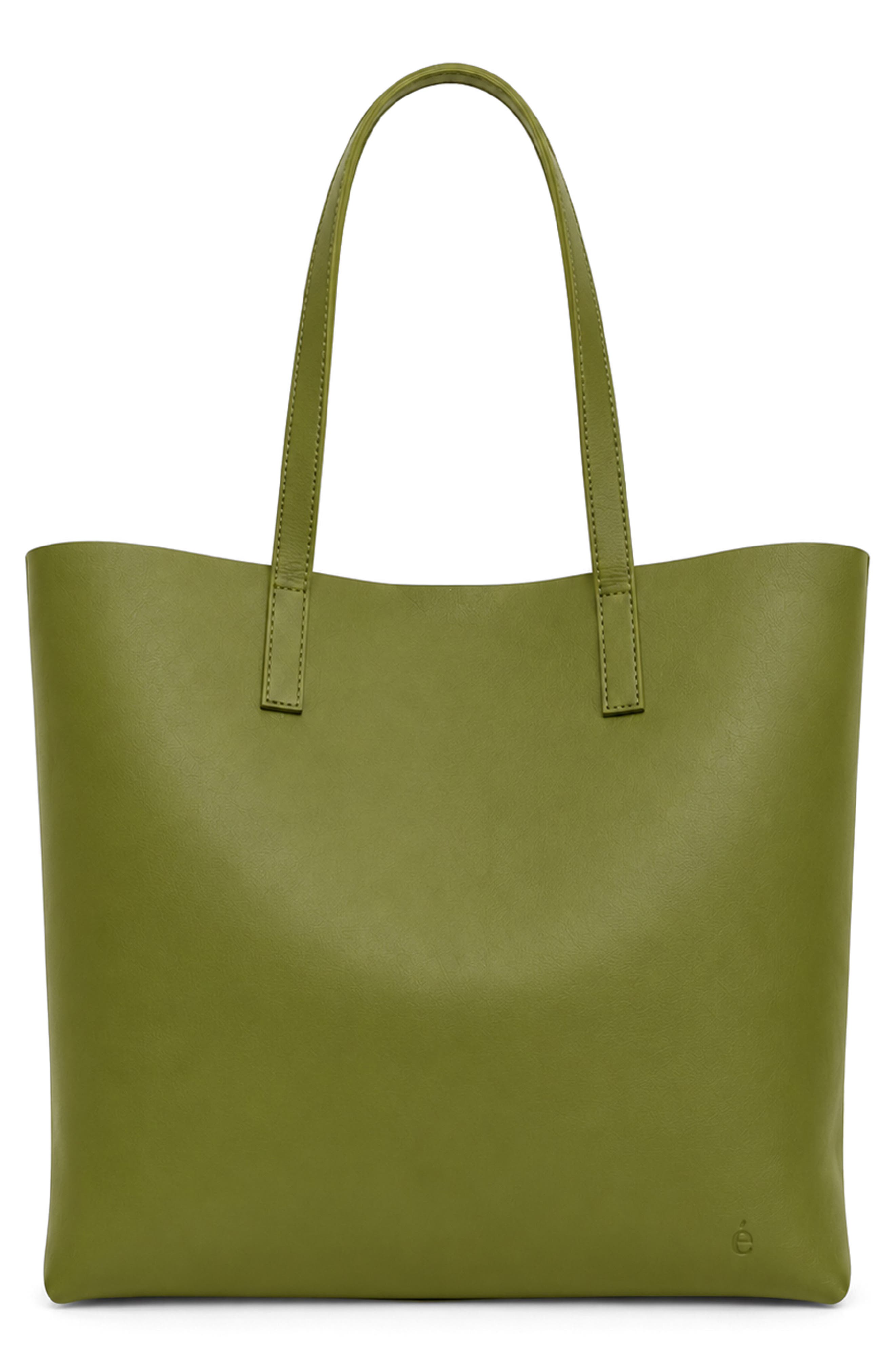 Agatha Leather Tote Bag, Alternate, color, SEA KELP