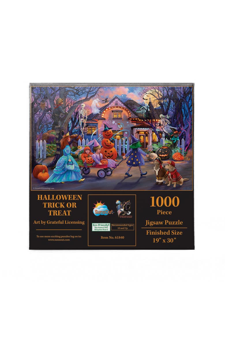 Halloween Trick or Treat 1000 piece Jigsaw Puzzle for Adults, Alternate, color, Multicolor