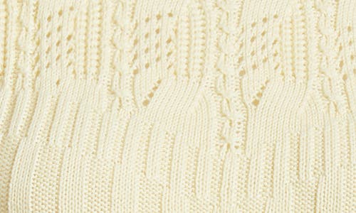 Wit & Wisdom Mixed Stitch Elbow Sleeve Sweater In Butter Cream
