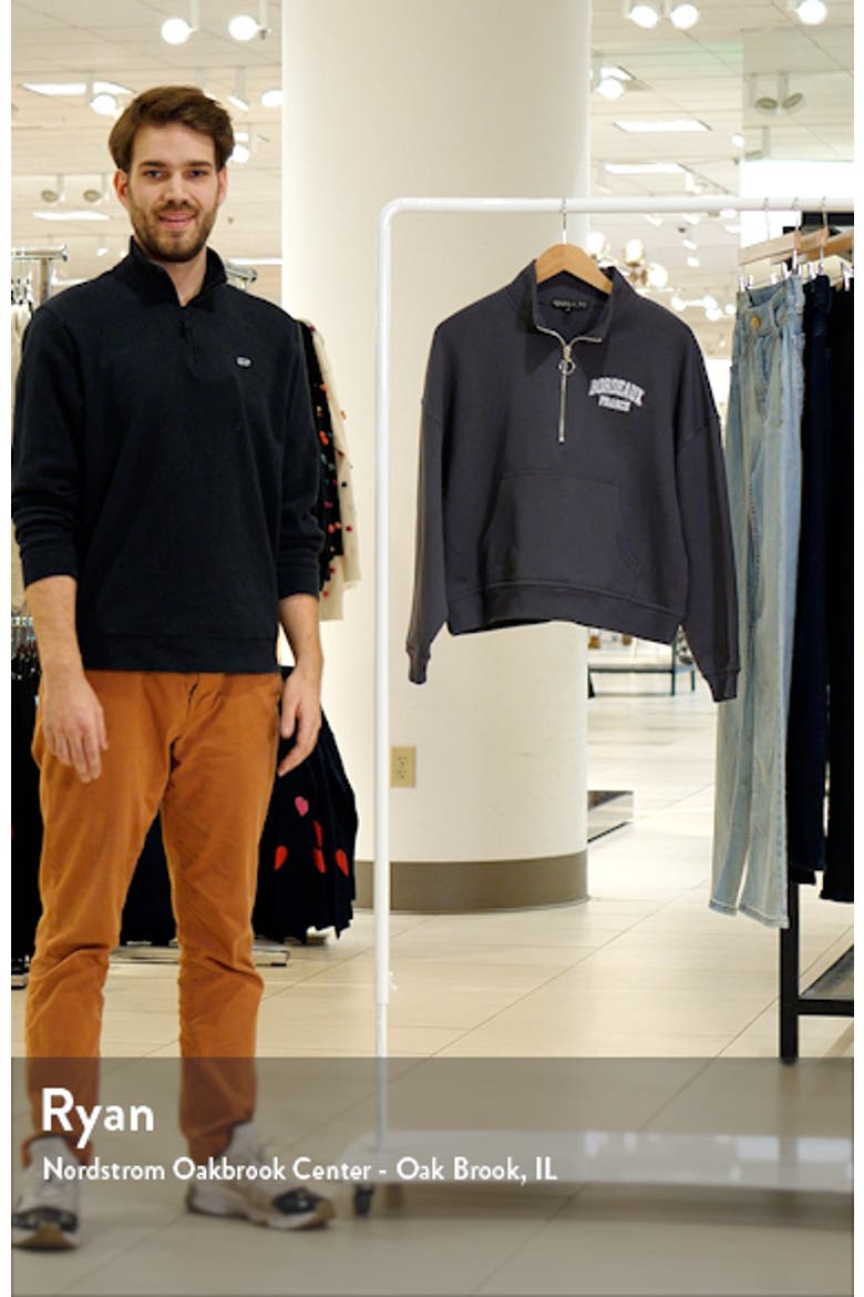 Embroidered Bordeaux Half Zip Pullover video