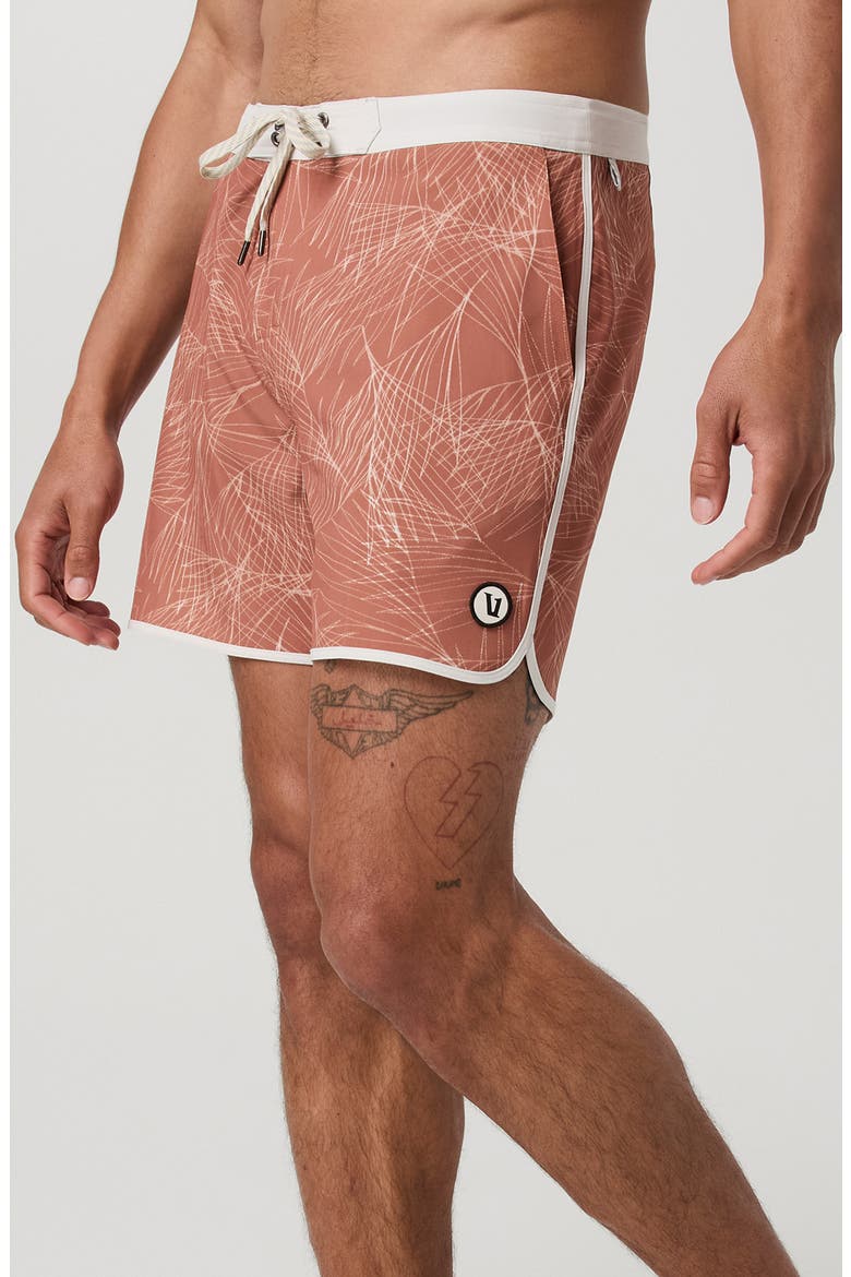 Cruise Swim Trunks, Alternate, color, VINTAGE RED PALM SHADOW