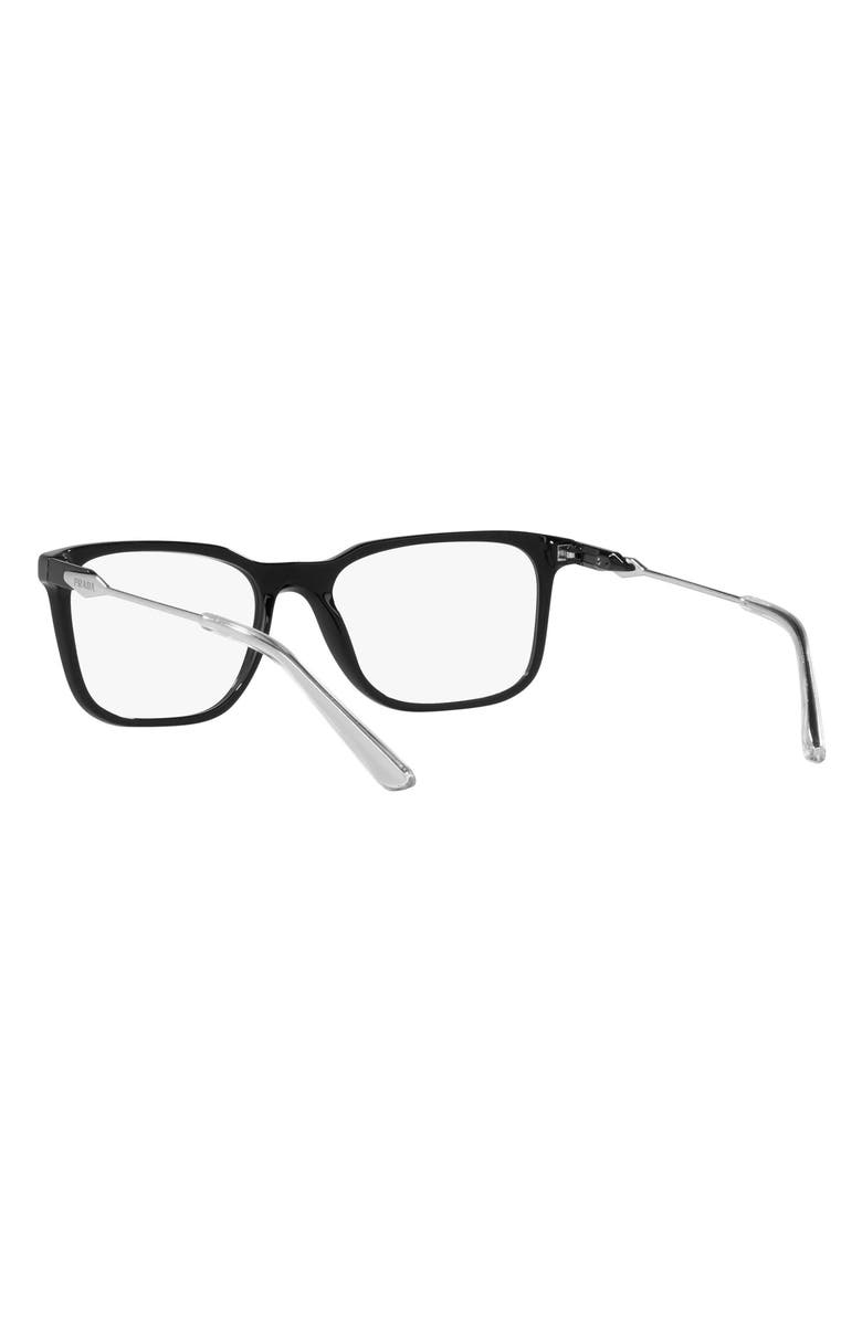 Prada 55mm Rectangular Optical Glasses, Alternate, color, 