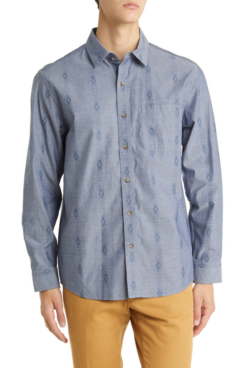 Pendleton Carson Geometric Stripe Button-Up Shirt, Main, color, 