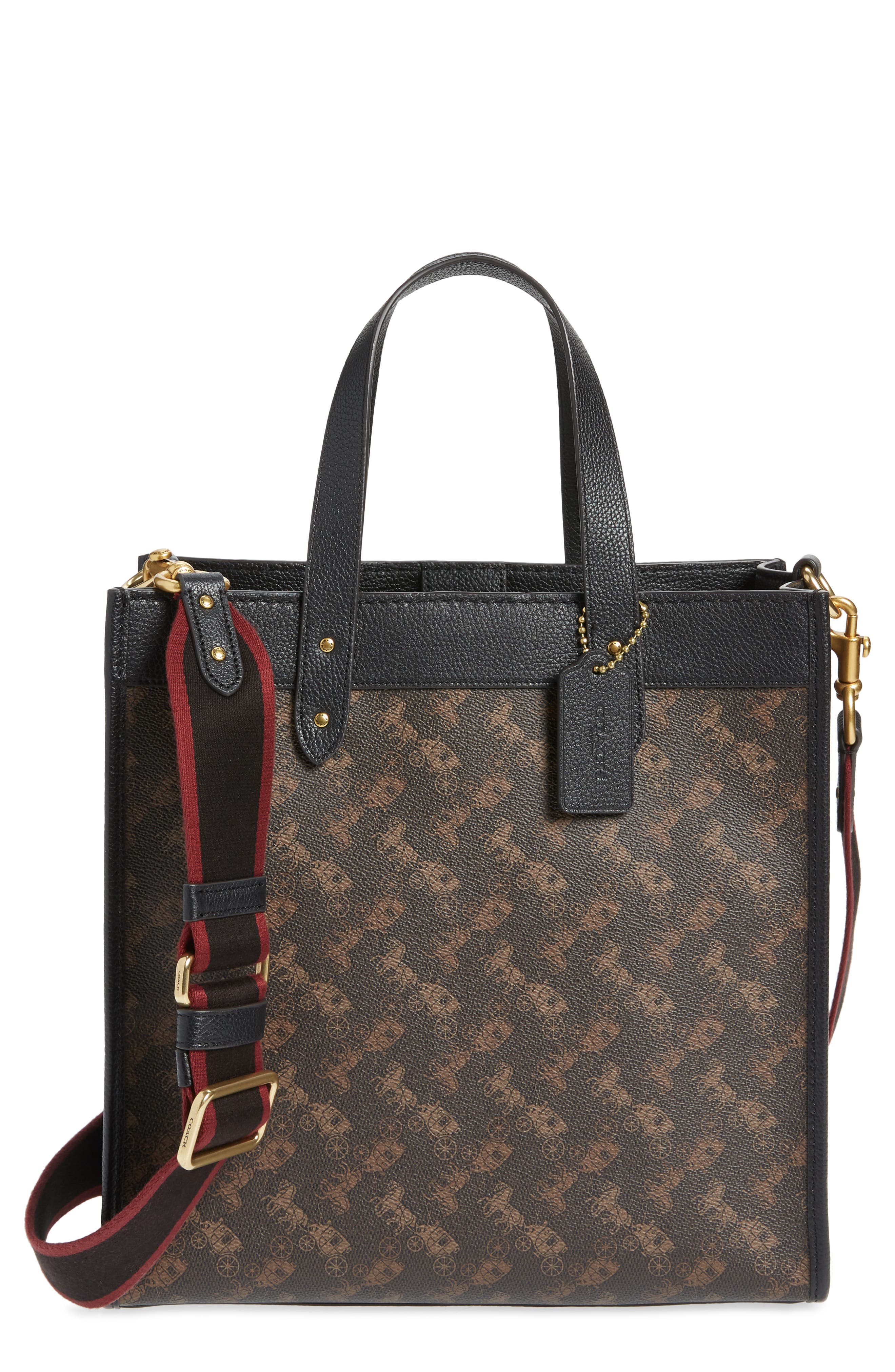 COACH Horse & Carriage Coated Canvas Tote, Main, color, 