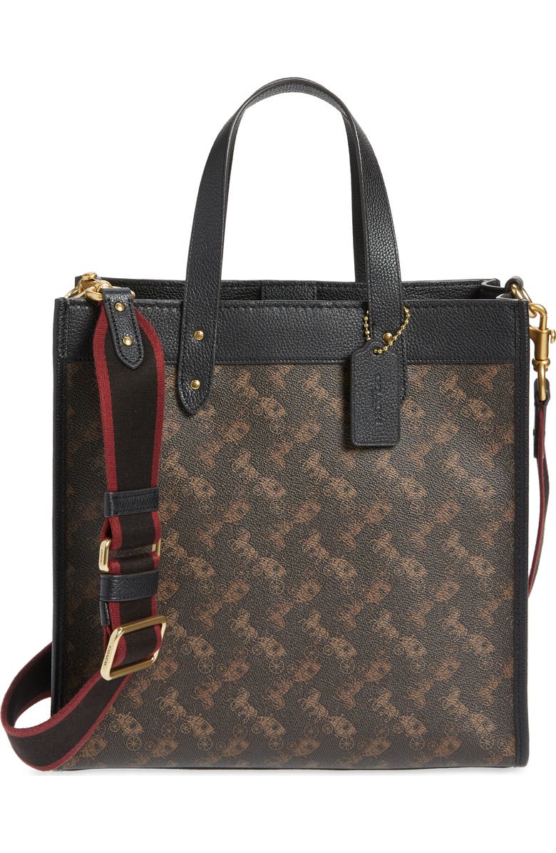 COACH Horse & Carriage Coated Canvas Tote, Main, color,