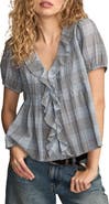Lucky Brand Prince of Wales Pintuck Top