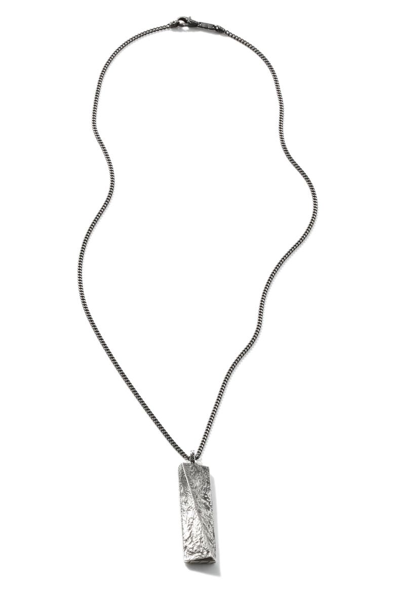 Men's Classic Chain Reclaimed Pendant Necklace, Main, color, SILVER