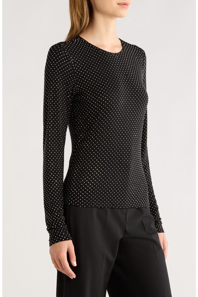 The Rhinestone Jersey Top, Alternate, color, BLACK