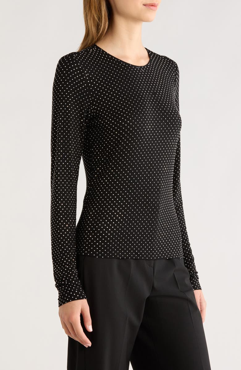 FRAME The Rhinestone Jersey Top, Alternate, color, Black