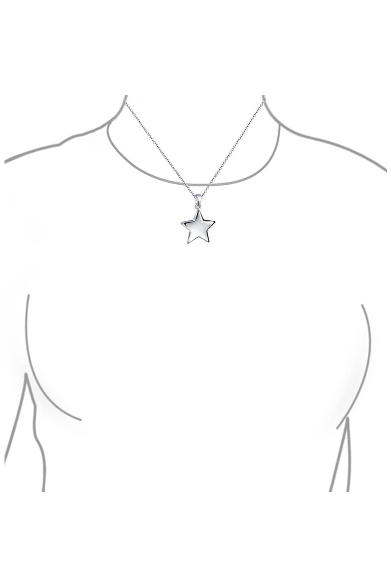 Stainless Steel Puff Star Earrings & Necklace Set, Alternate, color, GREY