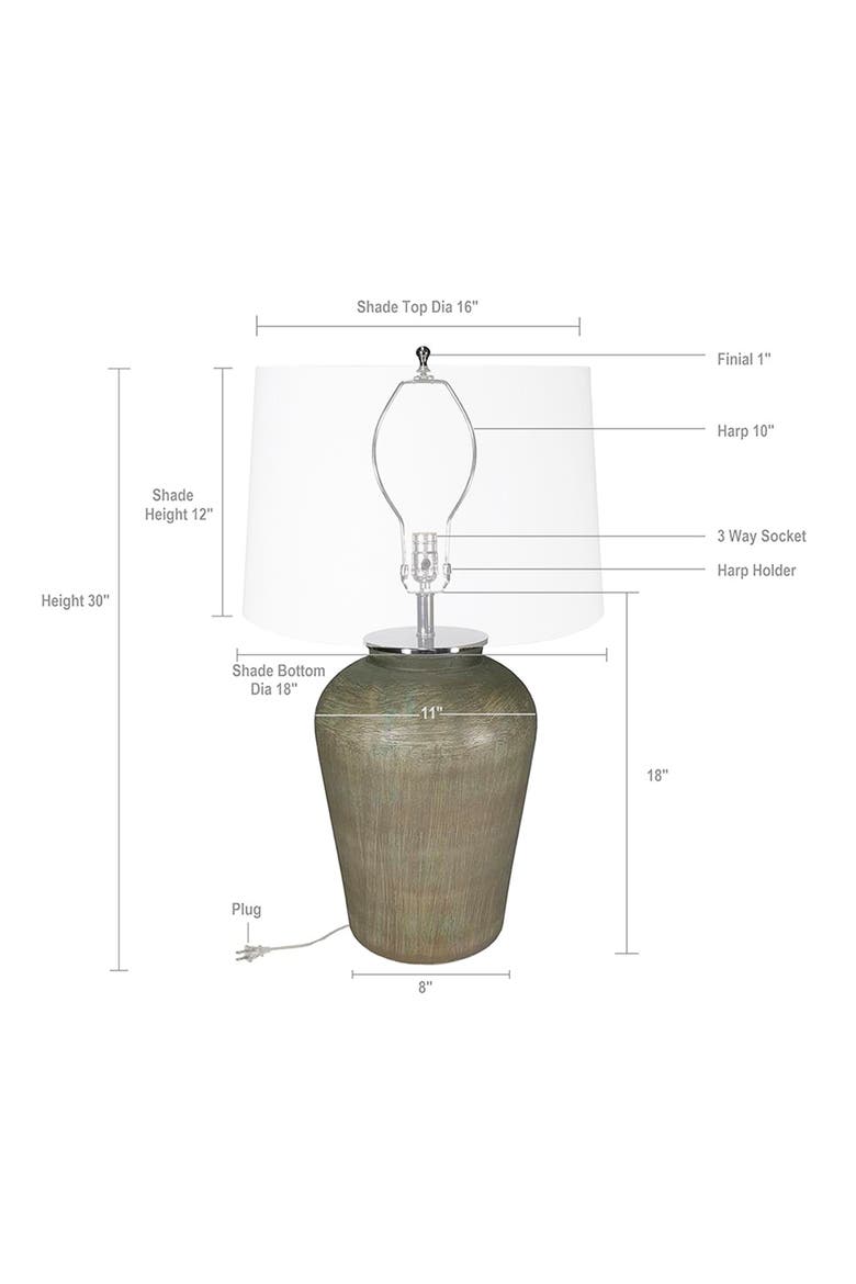 Round Table Lamp, Alternate, color, RUSTIC SILVER MATTE